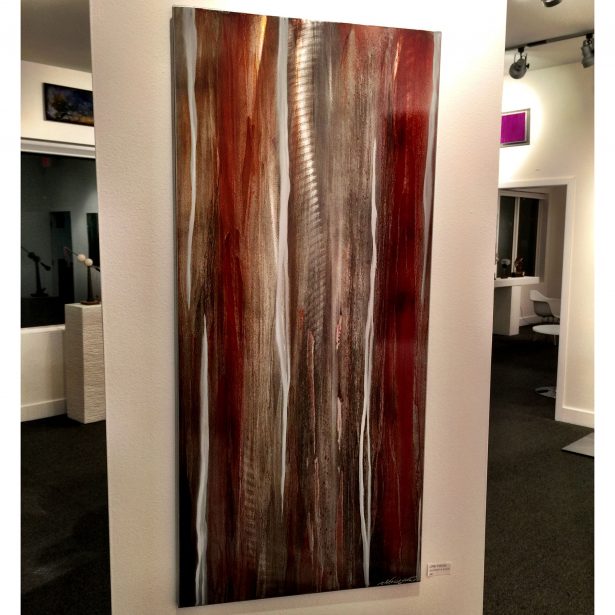 Little Voices : Earthy Rust & Silver Contemporary Metal Artwork