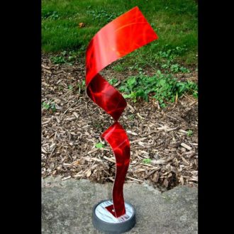 Divided Red - our artisan Fine Metal Art