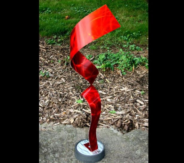 Divided Red - our artisan Fine Metal Art