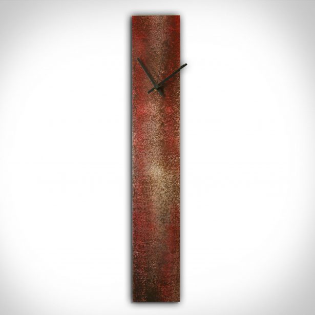 Corrosion Red Clock - our artisan Fine Metal Art
