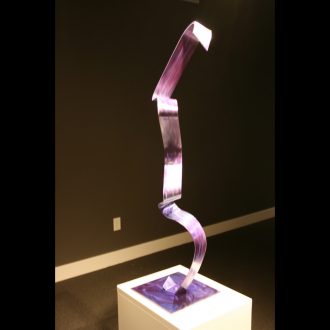 Purple Ribbon - our artisan Fine Metal Art