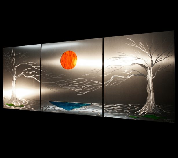 Lavish Coast (v1) Metal Tree Wall Art - our artisan Fine Metal Art